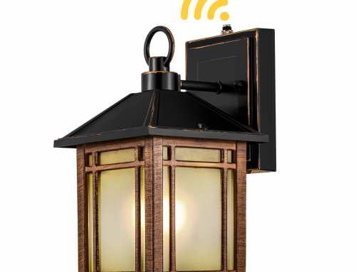 Jamsem Dusk-to-Dawn Outdoor Light Fixture – 11 inch Exterior Light Fixture with Thickened Tempered Glass Porch Lights Outdoor Wall Light Waterproof Aluminum Outside Lights for House